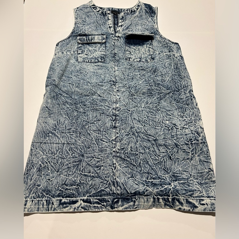 Who What Where Blue Denim Sleeveless Dress Size XL